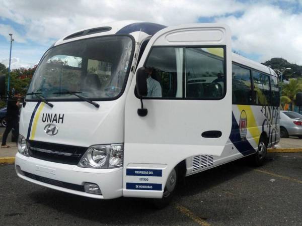 Para el programa piloto son 26 unidades de transporte que se pondrán a disposición, cada una tendrá el logo de la UNAH, en Tegucigalpa circularán en al menos 13 rutas.