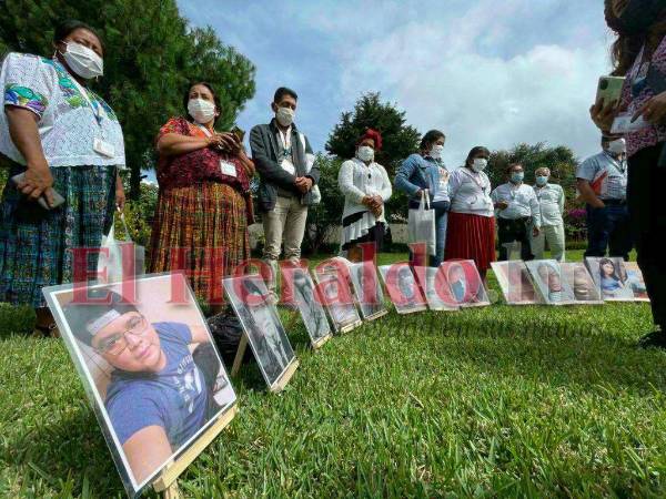 Familiares participaron en la primera Conferencia Regional de Familiares de Personas Desaparecidas, en Guatemala, organizada hoy a propósito del Día Internacional de las Víctimas de Desaparición.