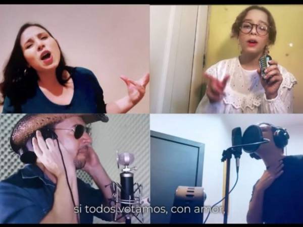 Estos catrachos unieron sus voces para un mismo fin, salvar a Honduras. En el collage Gaby Flores, Daniela Aguilar, Polache y Fer Varela.