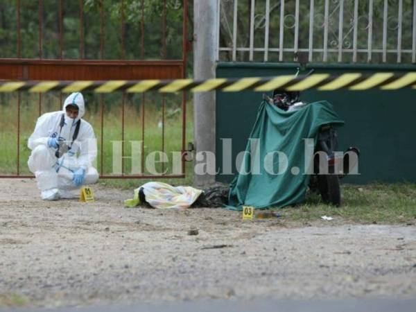 El hallazgo se suscitó en horas de la mañana en el kilómetro 37 carretera hacia Olancho. Foto: David Romero / EL HERALDO