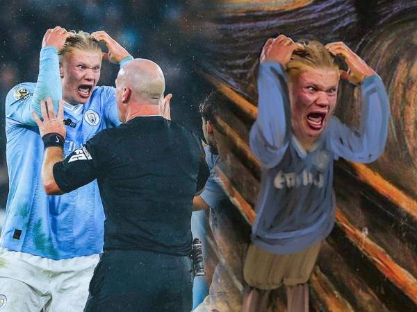 Nadie entiende lo que paso durante el partido entre Manchester City y el Tottenham, pero lo que sí se sabe es que Erling Haaland dio material para memes.