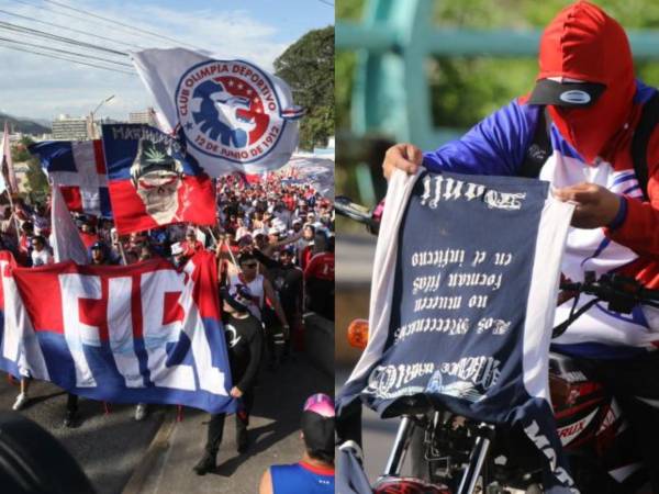 Se juega el clásico capitalino entre el Olimpia y Motagua en la cancha del estadio Nacional y la afición la ha vivido en la previa