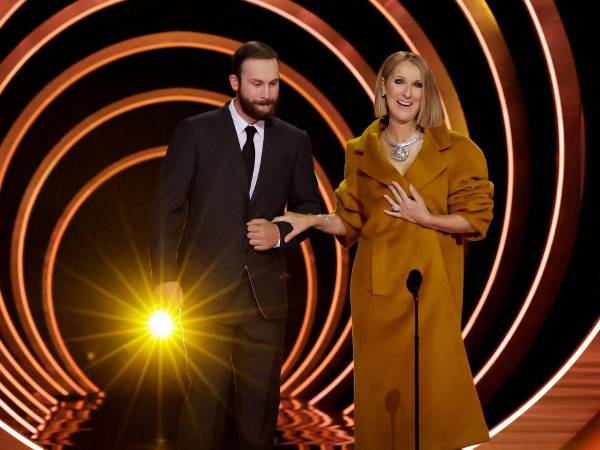 Céline Dion reaparece en los Grammy para entregar el premio a Mejor álbum del año.