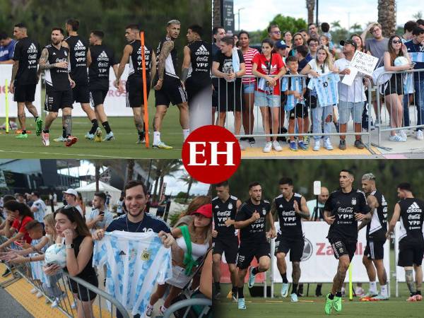 Con Lionel Messi como mayor atracción y con el objetivo de vencer a Honduras, la Selección de Argentina entrenó este martes por la tarde en Miami, provocando el delirio de argentinos y nacidos en otros países que llegaron hasta el centro de entrenamiento de la Albiceleste.