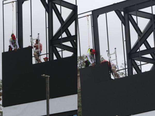 El Estadio Nacional sigue siendo remozado y se ha comenzado con la instalación de la nueva pantalla gigante. Así va luciendo el recinto capitalino con esta lujosa pantalla que fue donada por una empresa de China.
