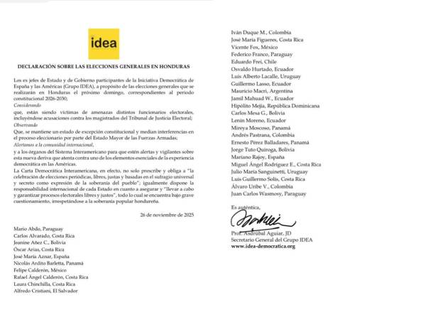 Comunicado de Grupo IDEA.