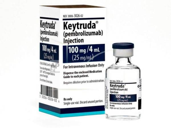 Keytruda de Merck, es el medicamento utilizado en el estudio. Foto AP