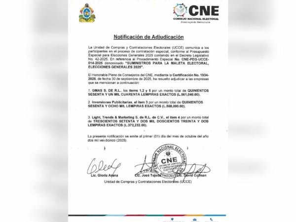 CNE adjudica contratos para impresión de papeletas y documentos electorales