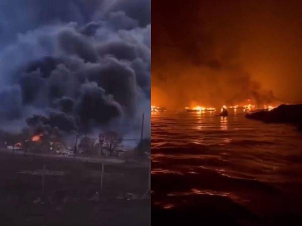 Las inmensas nubes de humo arrasan en la zona.