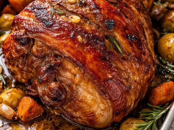 La pierna de cerdo es uno de los platillos tradicionales durante las fiestas decembrinas.