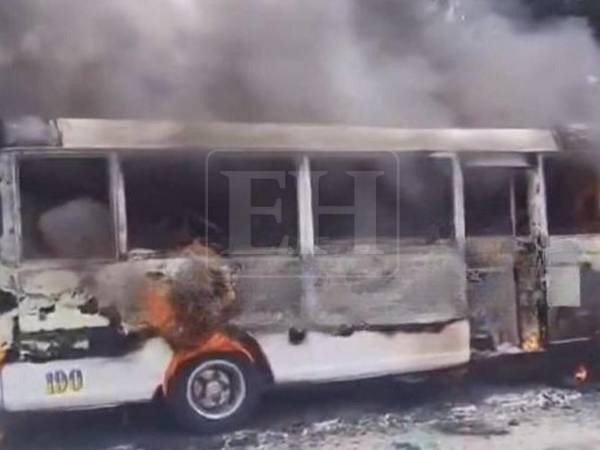 Las llamas estallaron al momento del choque provocando graves quemaduras al motociclista y que el bus se incendiara.
