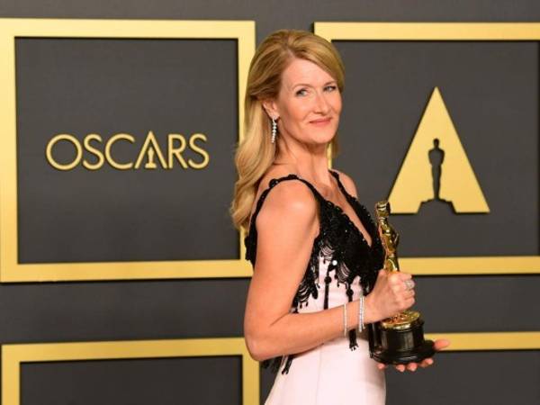 US actress Laura Dern poses with the award for Best Actress in a Supporting Role for 'Marriage Story' in the press room during the 92nd Oscars at the Dolby Theater in Hollywood, California on February 9, 2020. (Photo by FREDERIC J. BROWN / AFP)