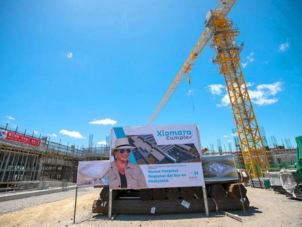 La construcción del hospital tiene una avance del 20%.