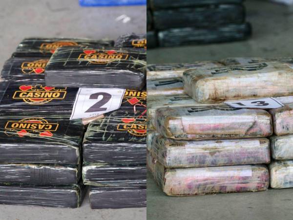 Con empaque rotulados con nombres de NASA, CASINO y R, las autoridades de Honduras trasladaron a Tegucigalpa los 899 kilos de cocaína incautados la víspera en el Caribe a una embarcación pesquera, informó el portavoz de la Agencia Técnica de Investigación Criminal (ATIC), Jorge Galindo.
