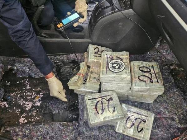 En agosto de 2026 se decomisaron 260 mil dólares en efectivo por la Policía de Fronteras en un vehículo que fue interceptado en el sector de La Corteza, en Choluteca.