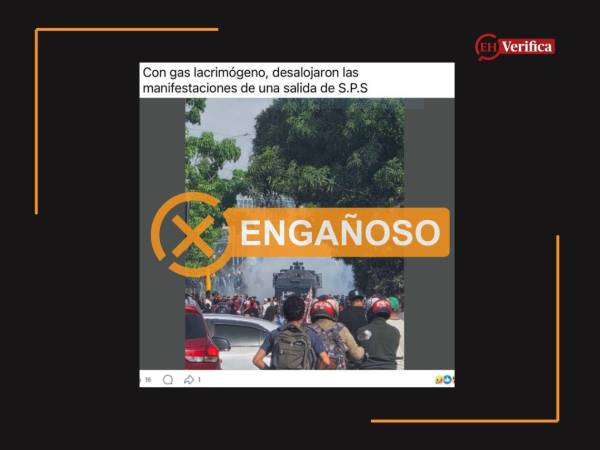 No es un desalojo de manifestantes en San Pedro Sula: esta imagen fue tomada en El Progreso, Yoro