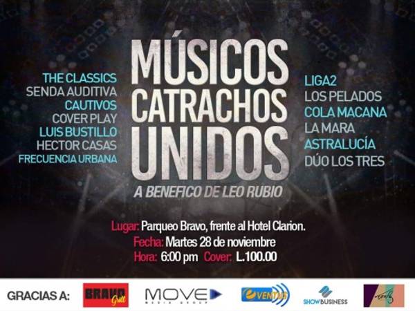 El concierto que dará inicio a las 6:00 de la tarde, contará con la participación de reconocidos músicos hondureños.