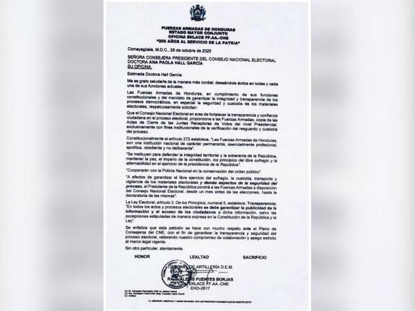 FF AA oficializa solicitud al CNE para obtener copia de actas presidenciales