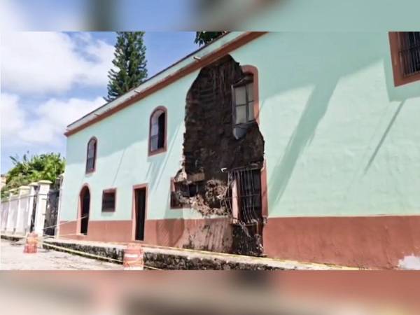 La Casa de la Cultura de Santa Rosa es necesaria la intervencin por daños en su fachada.