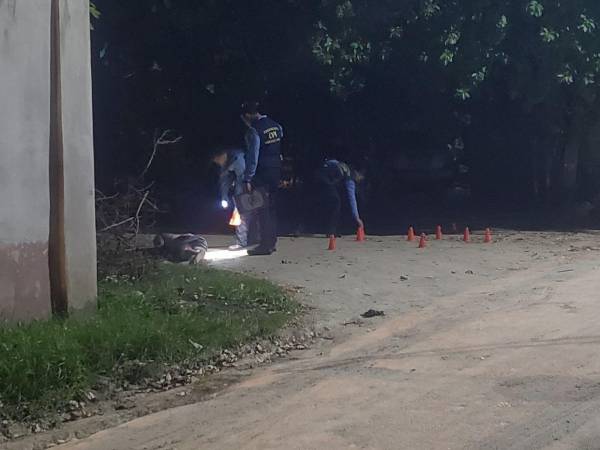 Escena donde fue encontrado el cuerpo sin vida de Héctor Salomón Moya Cáceres.