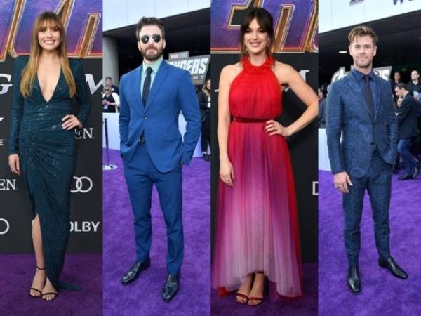 Elizabeth Olsen, Chris Evans, Elizabeth Henstridge y Chris Hemsworth.
