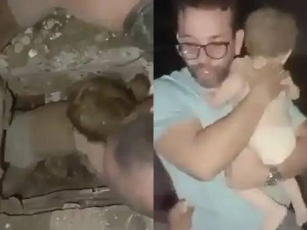 Rescatan a bebé con vida tras colapso por terremotos de 7.2 y 7.5 en Venezuela.