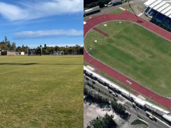 La Selección de Honduras no la pasará bien en dicha cancha donde juega Bermudas como local, no ha tenido el cuido necesario.