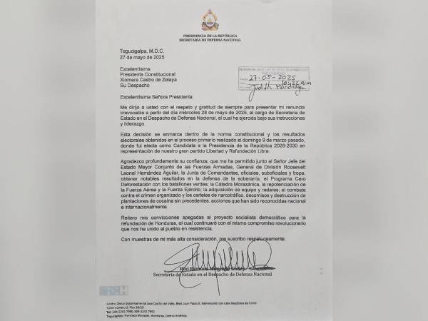 Rixi Moncada renuncia como ministra de Defensa a partir de este 28 de mayo