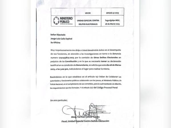 Jorge Cálix dará declaraciones tras denuncia de fraude electoral presuntamente planeado desde su movimiento