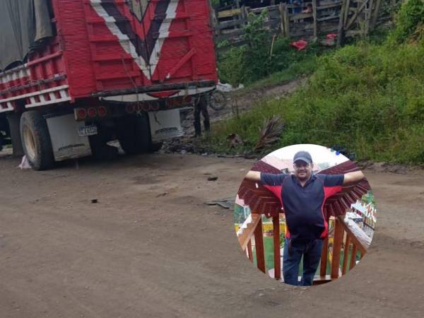 Esteban Calderon falleció al instante en el lugar en el que reparaba el camión.