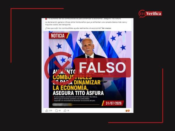 Captura de pantalla a una publicación de Facebook hecha el 3 de agosto de 2026.