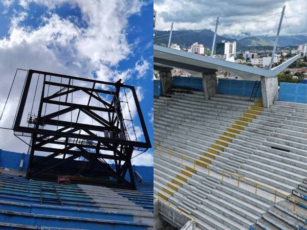 La Comisión Nacional de Deportes, Educación Física y Recreación (Condepor) compartió imágenes de cómo va quedando el Estadio Nacional de Tegucigalpa con las nuevas luces y la pantalla gigante que se está instalando. Así luce el recinto capitalino con las recientes mejoras.