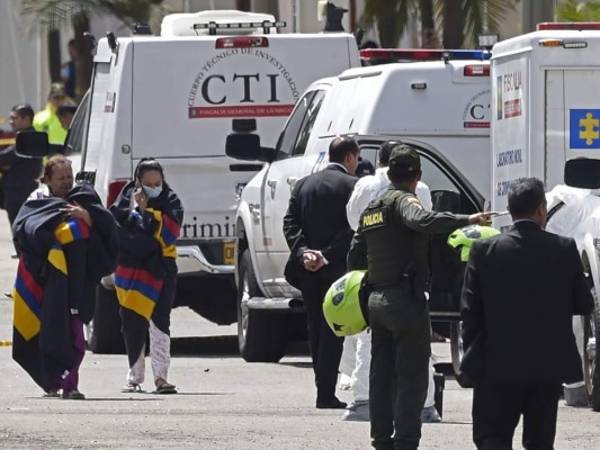 La Secretaría de Salud de Bogotá informó que 54 personas sufrieron heridas y están siendo atendidas en cuatro puntos hospitalarios. Foto / AFP