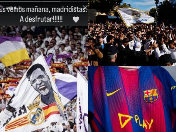 Se enciende el clásico a pocos minutos del arranque del partido. Las mejores postales del ambiente previo al Real Madrid vs Barcelona.