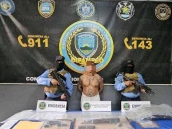 La captura se realizó en la colonia Losusa, sector de Chamelecón, en San Pedro Sula, donde presuntamente coordinaba actividades ilícitas.