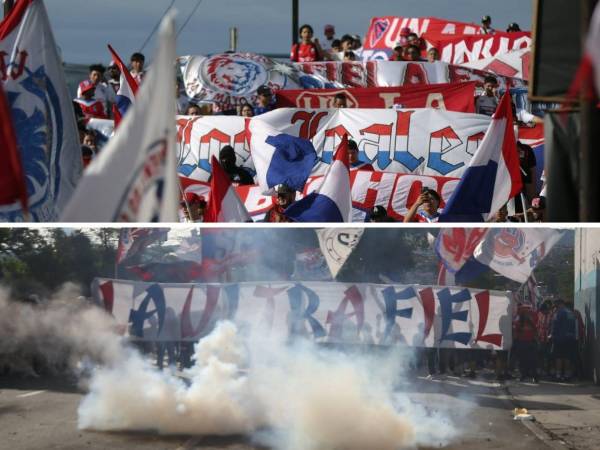 Entre humo, cohetes y cánticos, la afición alba marcó el inicio del clásico contra el Real España en el Chelato Uclés.