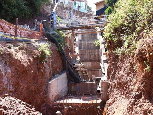 Obra de mitigación ubicada en la colonia Izaguirre de Comayagüela, donde se invertirán más de 9 millones de lempiras.