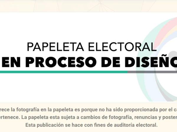 Al ingresar al sitio web del CNE para revisar la papeleta de los candidatos a diputado por Olancho, se muestra que aún está en diseño, cuando anteriormente sí aparecía.