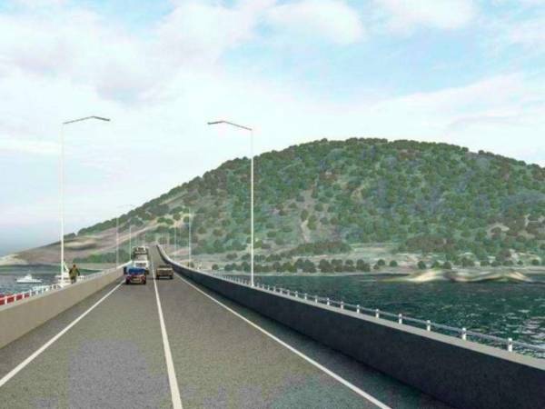 El puente será de dos vías y con una longitud de 2,106 metros.