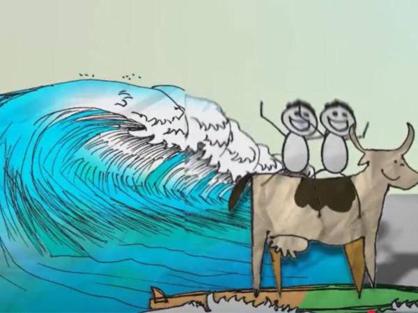 Una escena del corto animado dirigido por Michael Baruch Pacheco “Porque esto es felicidad”.