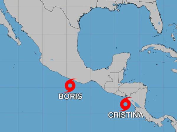 Dos sistemas tropicales han captado la atención de los servicios meteorológicos de la región en las últimas horas. Se trata de las tormentas tropicales Cristina y Boris, fenómenos que se desarrollan en el océano Pacífico y que mantienen bajo monitoreo a varios países de Centroamérica y Norteamérica.