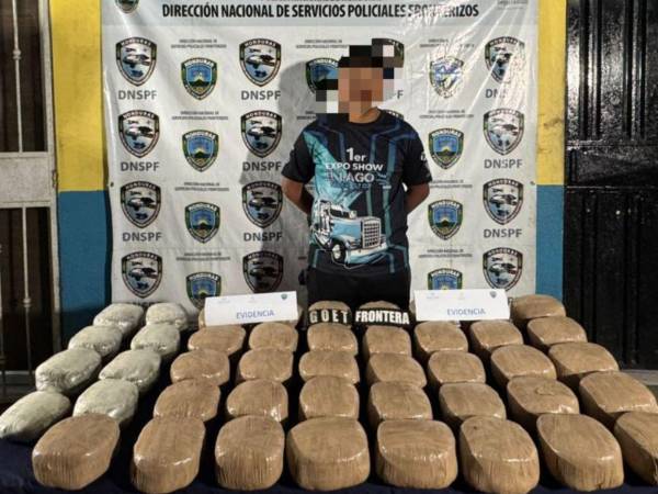 El sujeto trasladaba la sustancia ilegal en una rastra y fue interceptado en Corinto Bonito Oriental.