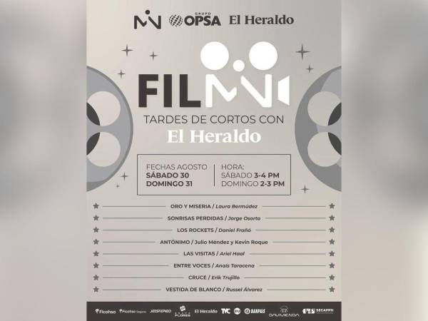 El FILMIN del Museo para la Identidad Nacional cierra este fin de semana el mes de agosto con una exhibición de cine independiente en Tardes de Cortos El Heraldo.