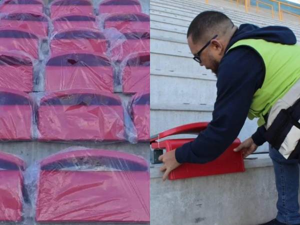 El estadio Nacional de Tegucigalpa sigue recibiendo mejoras y ahora al estar terminada la gradería y el techo, se ha comenzado con la instalación de butacas en el área de populares