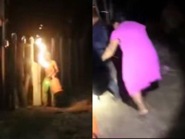 Bajo los efectos del alcohol un hombre intentó prender fuego a la vivienda de su propia madre utilizando un cilindro de gas LPG. El hecho ocurrió en barrio Bella Vista en Catacamas, Olancho.
