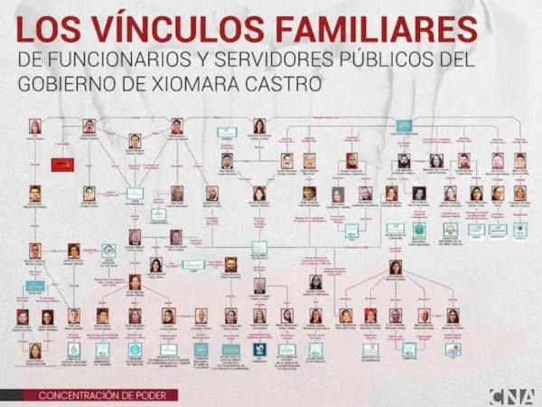 Este fue el gráfico presentado por el CNA sobre el familión en el gobierno.