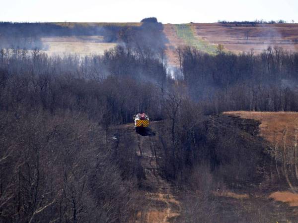 El incendio se registró en una base militar de Wainwright, en el oeste de Canadá.