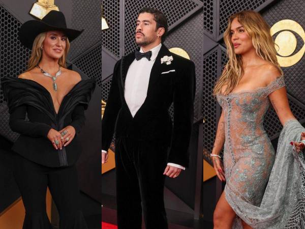 Los Grammy fueron, además de un premio al talento, una verdadera pasarela de moda. Aquí algunos de los mejor vestidos de la gala, entre ellos la cantautora estadounidense Lainey Wilson, quien lució un sombrero negro y un vestido con un escote muy pronunciado.