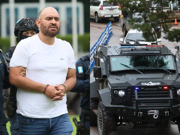 Con una mirada amenazante, esposado de manos y resguardado de varios miembros policiales, el extraditable, Mario José Cálix, alias “Cubeta”, llegó esta tarde a la Dirección Nacional de Fuerzas Especiales (DNFE) “Los Cobras” de Tegucigalpa.