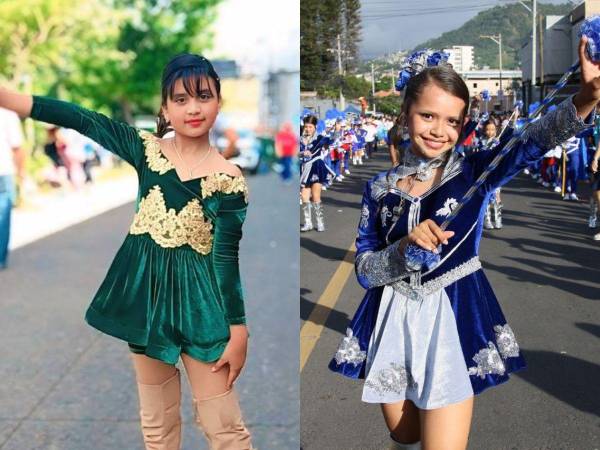 Los colores resaltaban por todos lados, así como los estilos. Jennifer Anahy Corrales Zepeda debutó con un vestido verde con toques dorados y un delicado escote en los hombros, mientras que, al otro extremo, otra pequeña lució un traje azul con detalles plateados.